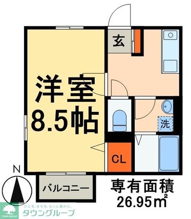 グレイスA・Bの物件間取画像